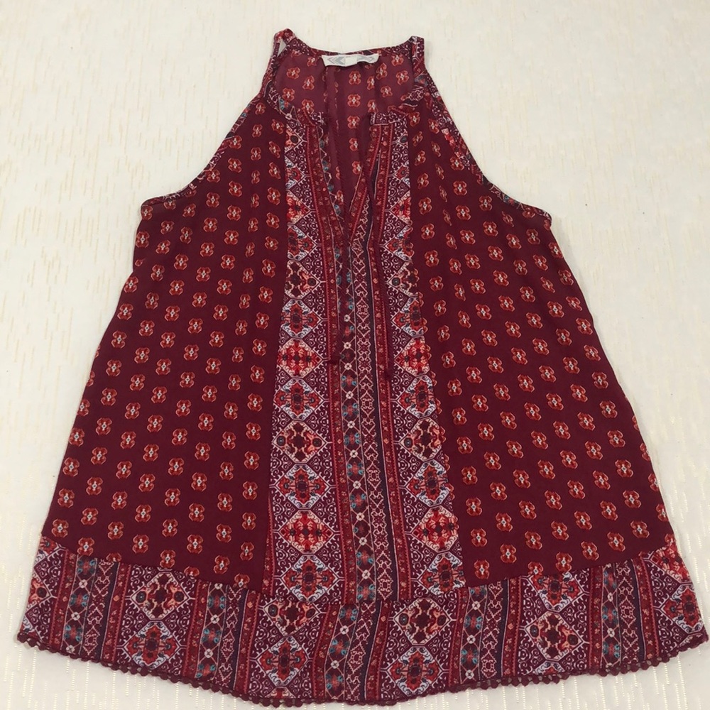 Pink Rose pattern blouse